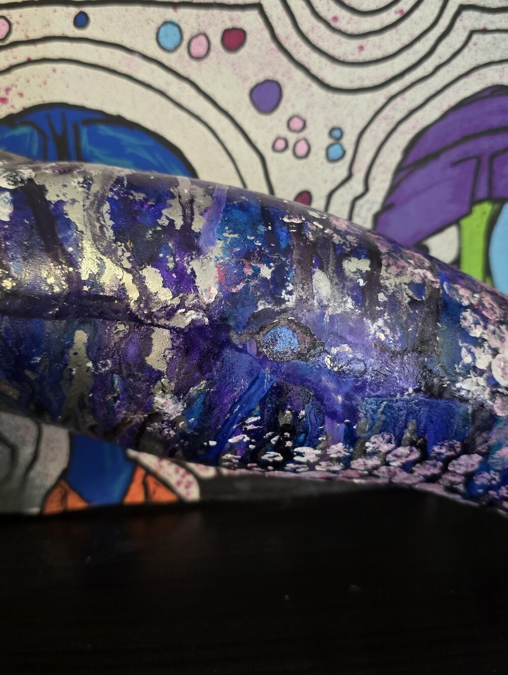 HANDCRAFTED Upcycled Mannequin Arm HANDPAINTED Abstract Tabletop Art Decor - Picture 16 of 17